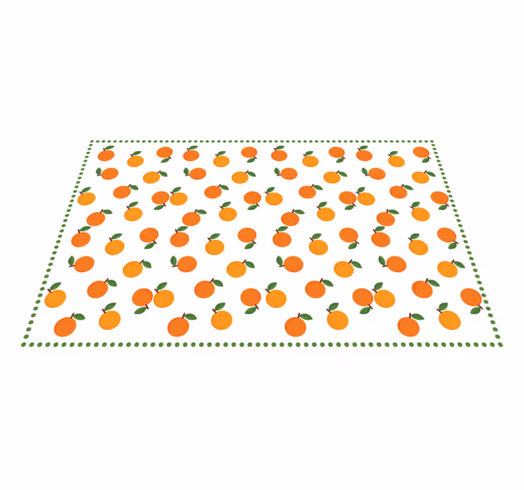 Sinaasappels met groene bladeren originele placemat - TenStickers