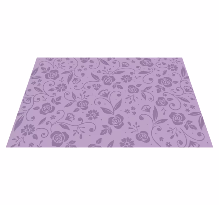 Placemat bloemig paars patroon - TenStickers