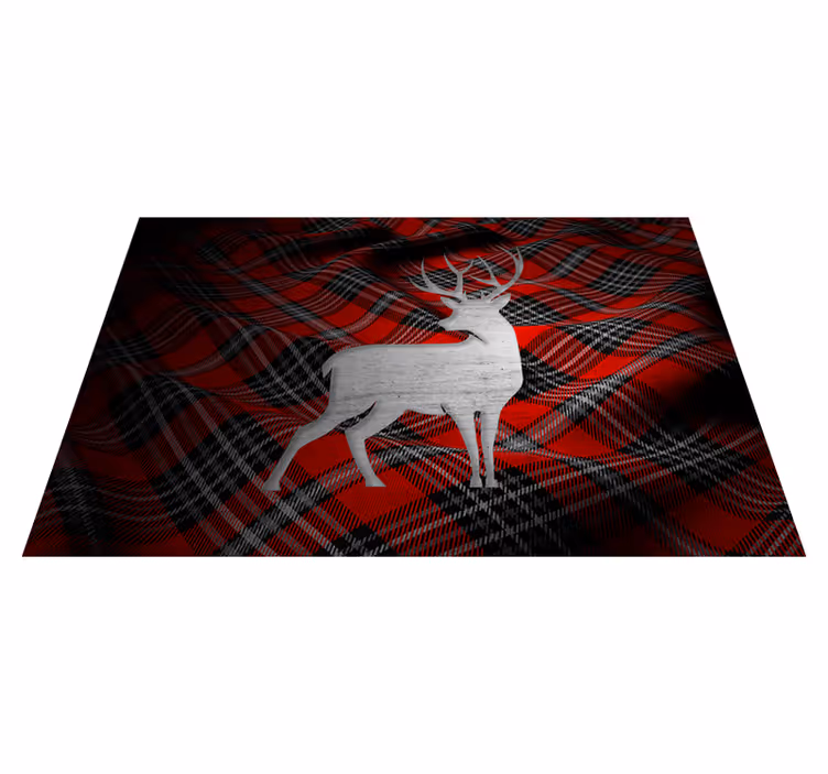 Kerstmis placemat stijlvolle rode ruit - TenStickers