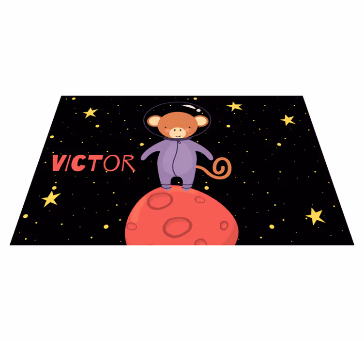 Kinder placemat aap astronaut avontuur - TenStickers