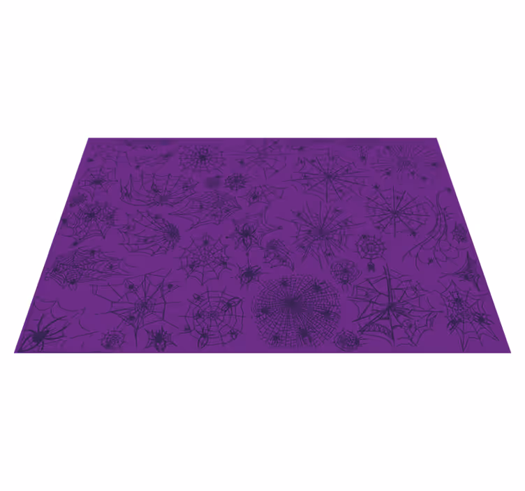Placemat kleuren Paars met spin en web - TenStickers