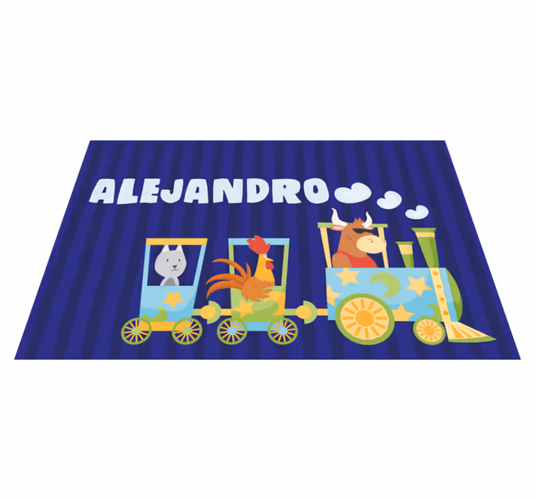 Placemat met naam Trainen voor kinderen - TenStickers