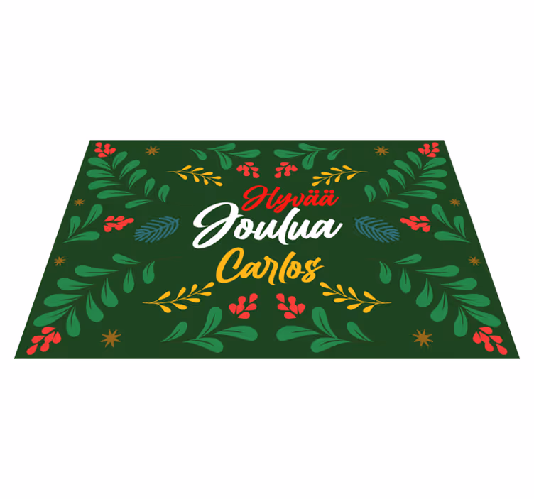 Kerstmis placemat met feestelijk groen patroon - TenStickers