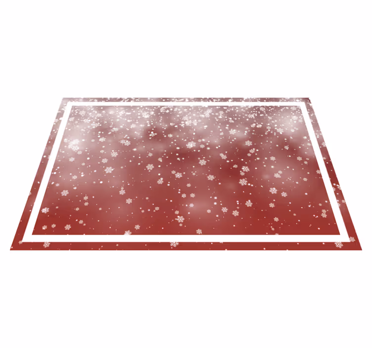 Kerstmis placemat feestelijke sneeuwvlok scène - TenStickers