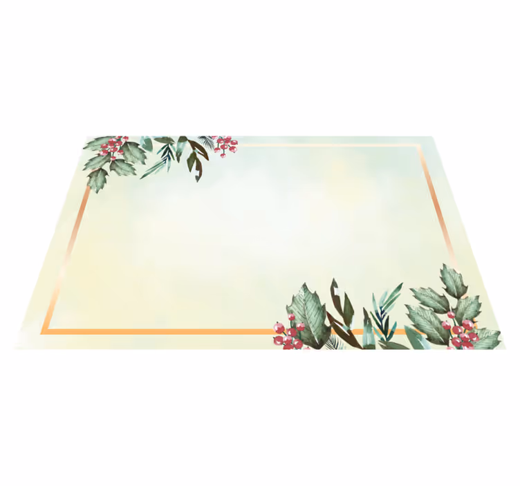 Moderne placemat bloemrijke minimalistische tafel - TenStickers