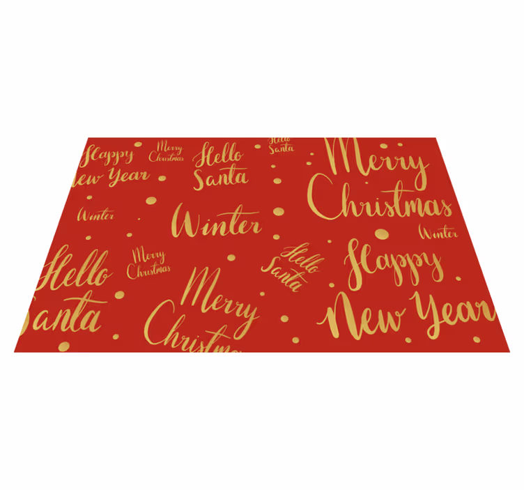 Kerstmis placemat feestelijke groetpatronen - TenStickers