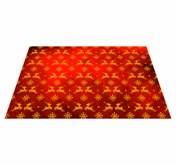 Kerstmis placemat rood rendier patroon - TenStickers