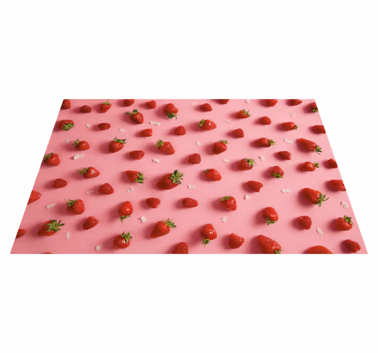Moderne placemat met aardbeienpatroon oppervlak - TenStickers