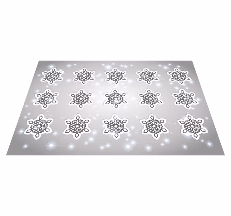 Kerstmis placemat sneeuwvlok patroon - TenStickers