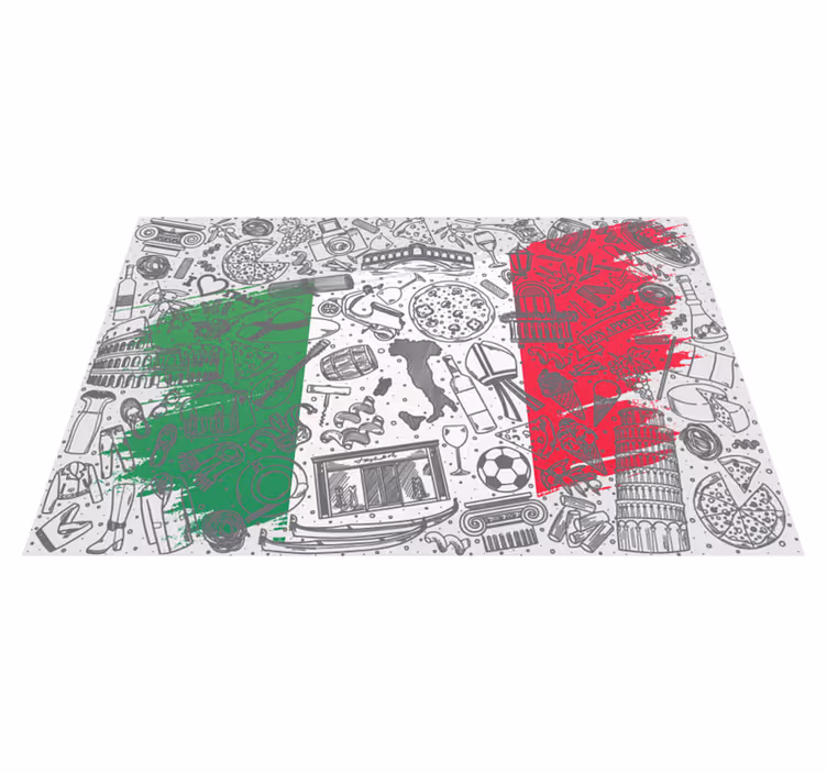 Originele placemat italiaans culinaire thema - TenStickers