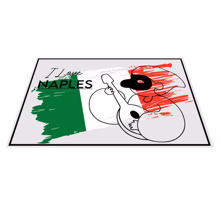 Placemat met tekst i love naples ontwerp - TenStickers
