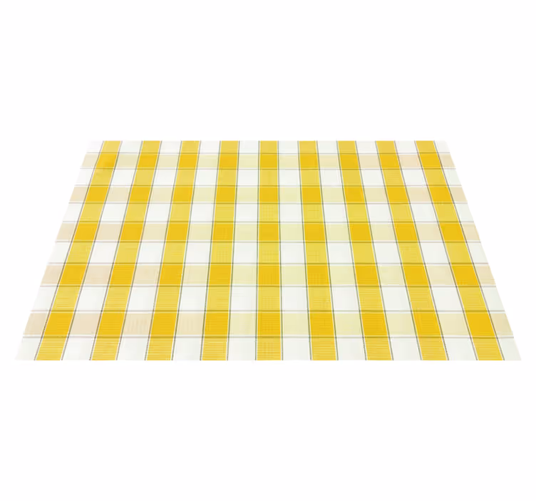 Placemat geel geruit patroon - TenStickers
