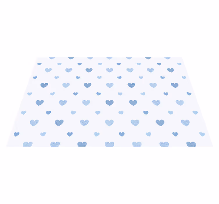Originele placemats Schattige kleine blauwe harten - TenStickers