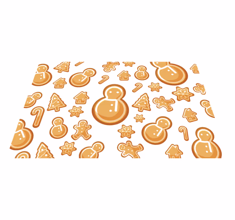 Feestelijke vakantievormen kerstmis placemat - TenStickers