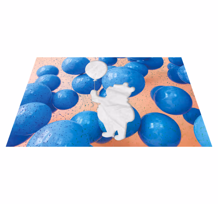 Kinder placemat beer met ballon - TenStickers