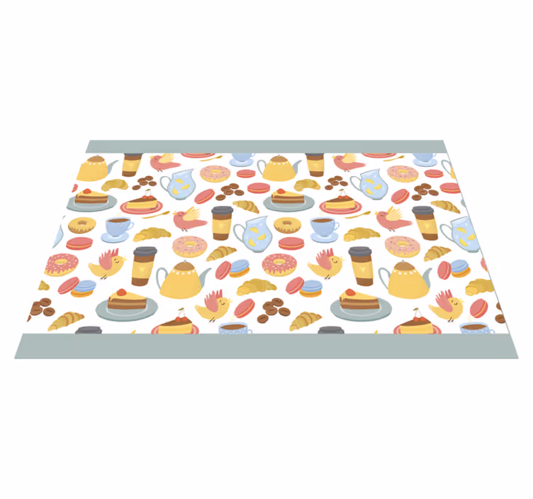 Kinder placemat kleurrijke dessertpatronen - TenStickers