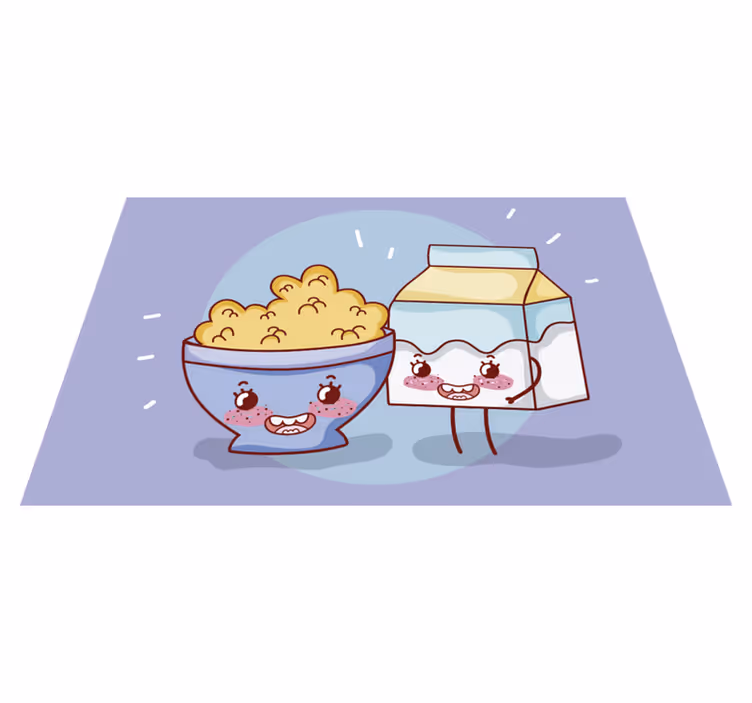 Kinder placemat gelukkige snack companions - TenStickers