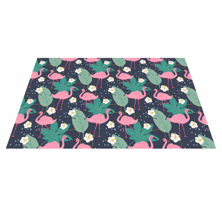 Originele placemat flamingo bladeren patroon - TenStickers