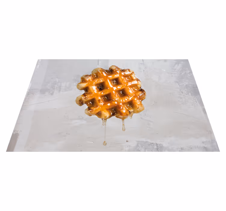 Originele placemat gouden stroop wafel - TenStickers