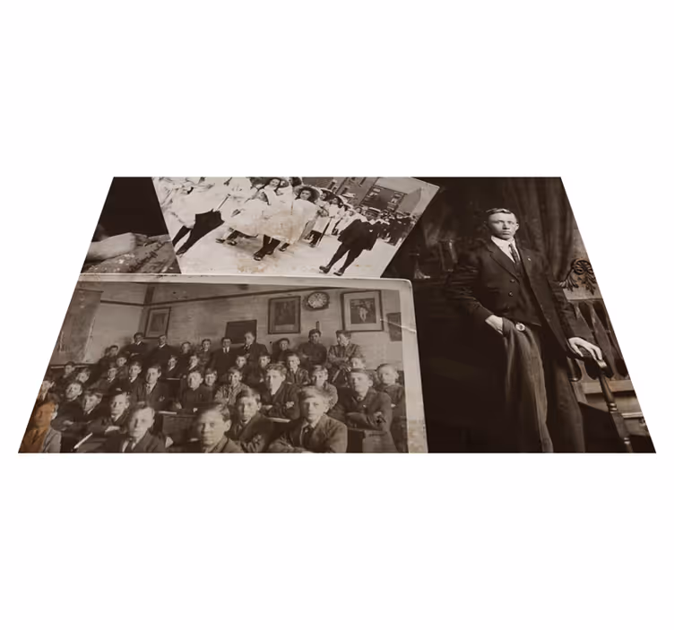 Placemat voor huis vintage fotocollage - TenStickers