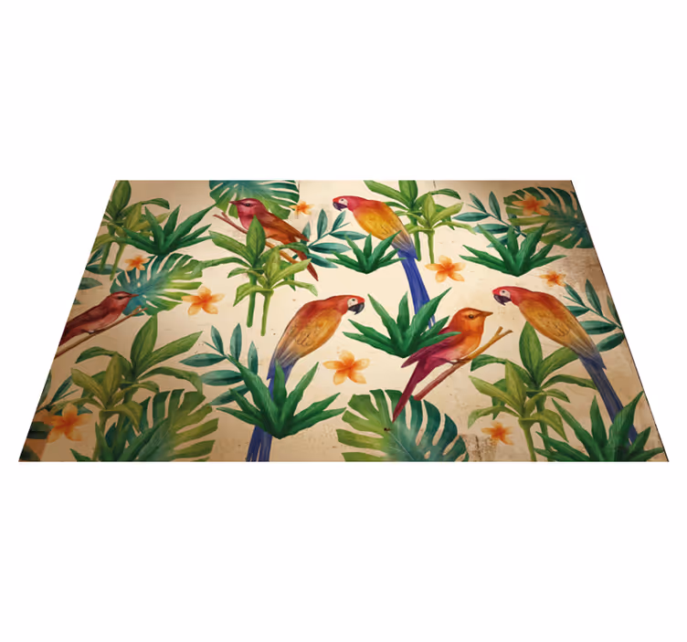 Originele placemat met tropisch papegaaienpatroon - TenStickers