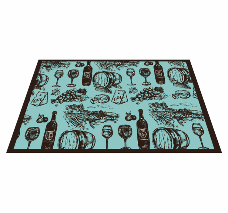 Originele placemat vintage keuken elementen - TenStickers