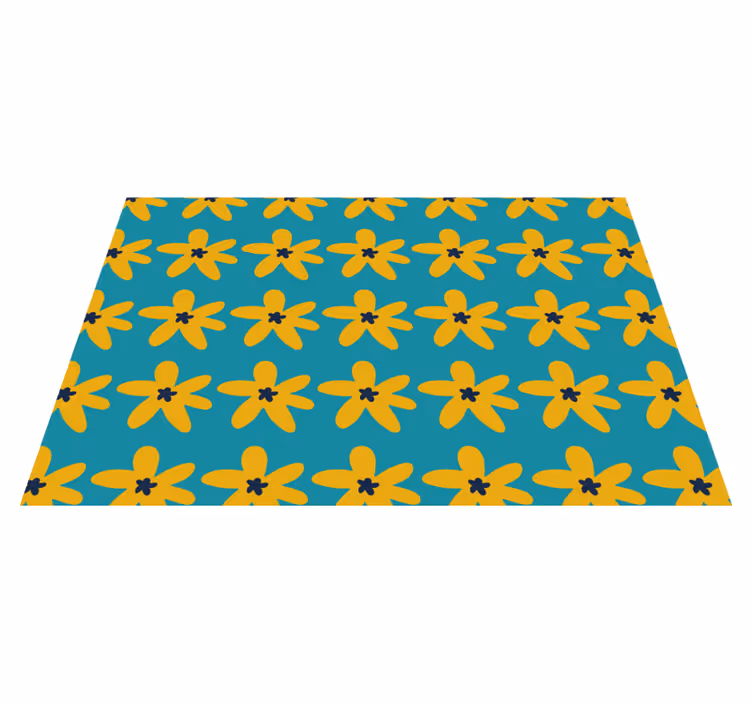 Moderne placemat met levendig bloemenpatroon - TenStickers