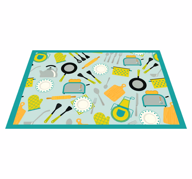 Originele placemat keukengerei thema - TenStickers