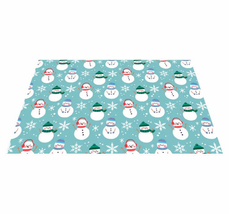 Kerstmis placemat vrolijk sneeuwman patroon - TenStickers