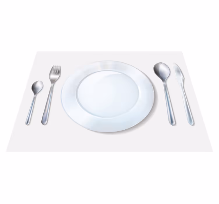 Moderne placemat elegante tafelsetting - TenStickers