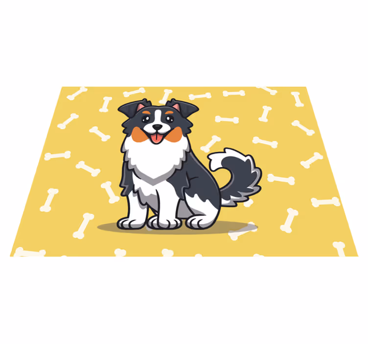 Kinder placemat schattig hondenkarakter - TenStickers