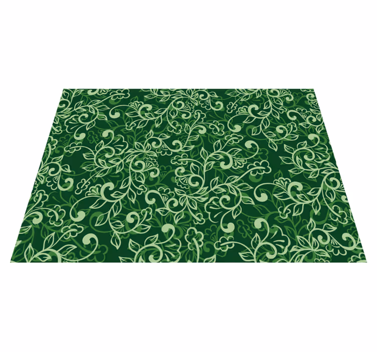 Placemat bloemig groen patroon - TenStickers