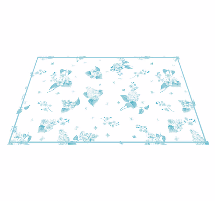 Moderne placemat met bloemenpatroon oppervlak - TenStickers