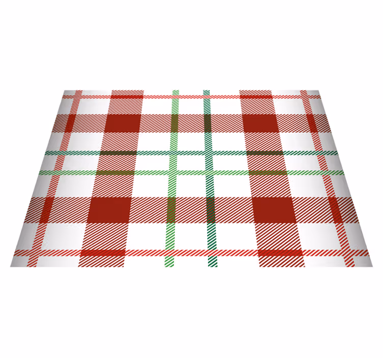 Kerstmis placemat geruit tafelkleed - TenStickers