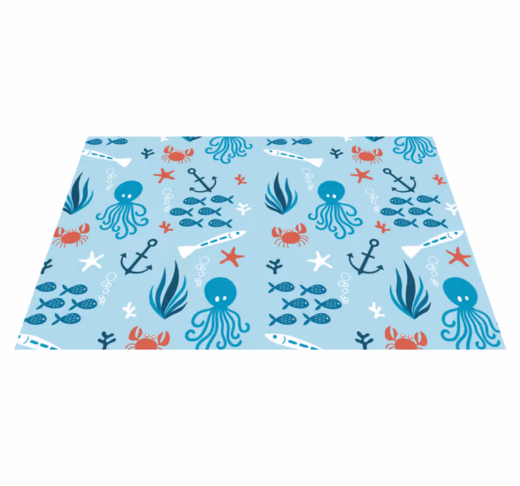 Kinder placemat kleurrijke zeewezens - TenStickers
