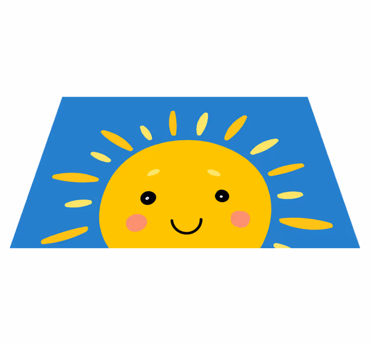 Kinder placemat lachende zonnegezicht - TenStickers