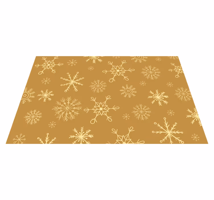 Kerstmis placemat met sneeuwvlokkenpatroon - TenStickers