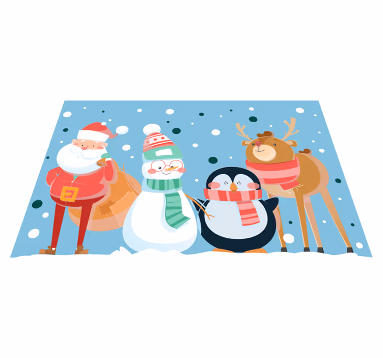 Kerstmis placemat feestelijke kerstman figuren - TenStickers