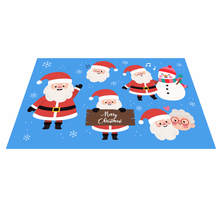 Kerstmis placemat met kerstman figuren - TenStickers