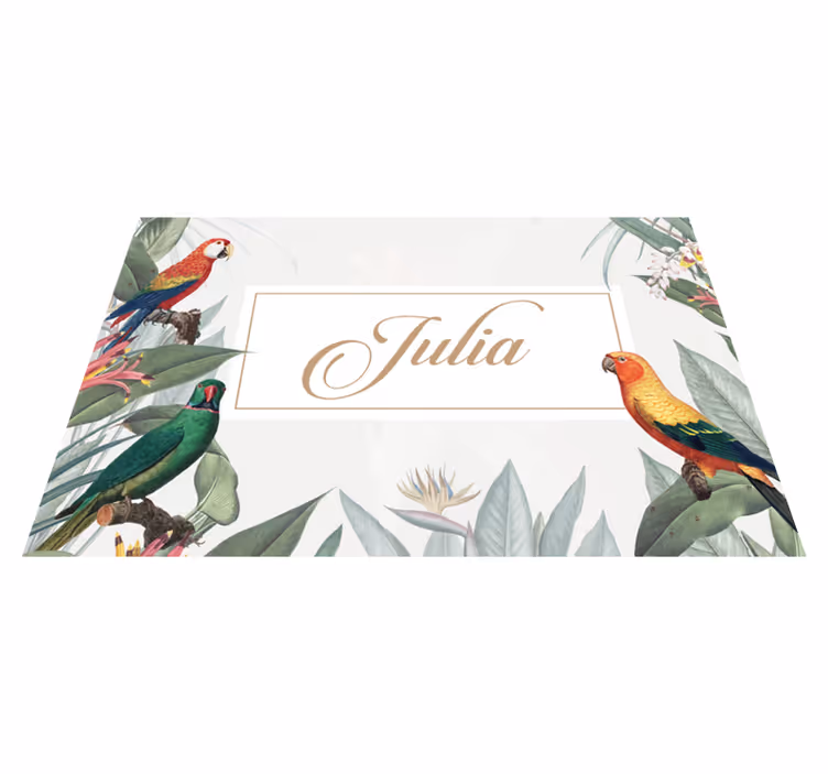 Placemat met naam elegante naam plaatsing - TenStickers