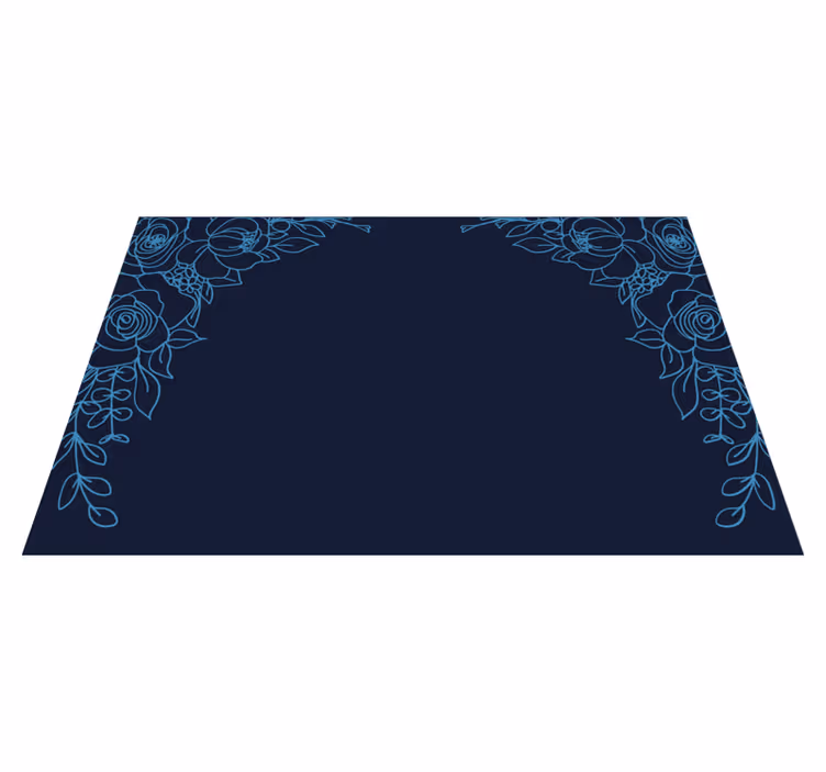 Elegante placemats Marineblauwe bloemen - TenStickers