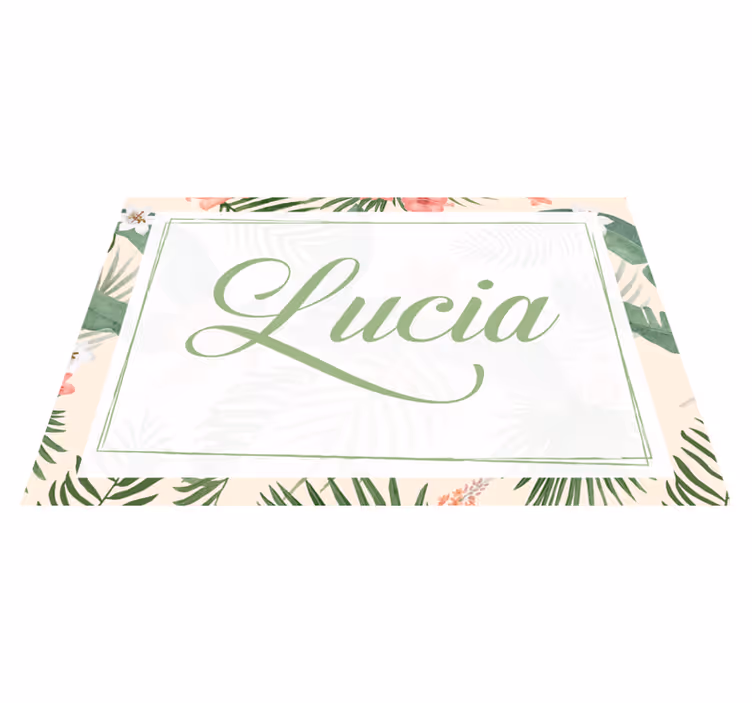 Placemat met naam floral naamontwerp - TenStickers