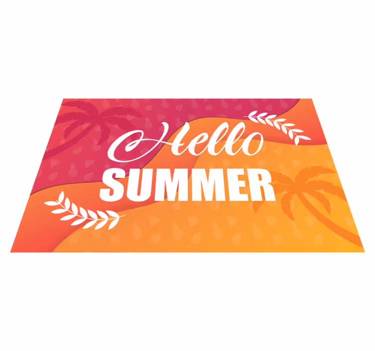 Originele placemat zomer groet ontwerp - TenStickers