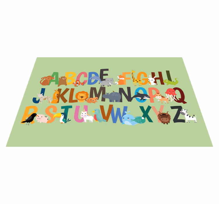 Kinder placemat Dierlijk alfabet de - TenStickers