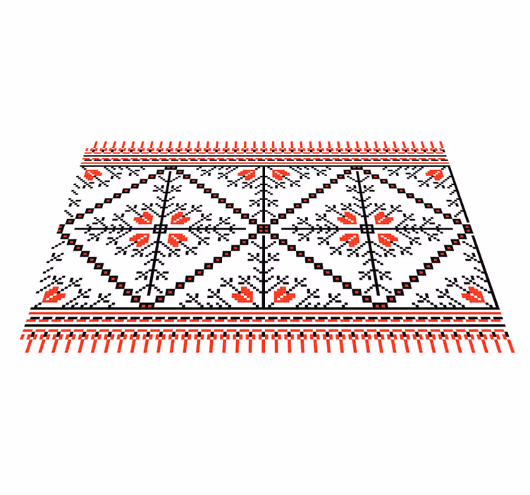 Originele placemat geometrisch bloemenpatroon - TenStickers