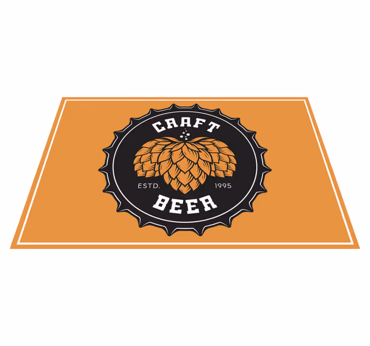 Originele placemat met ambachtelijk bierlogo - TenStickers