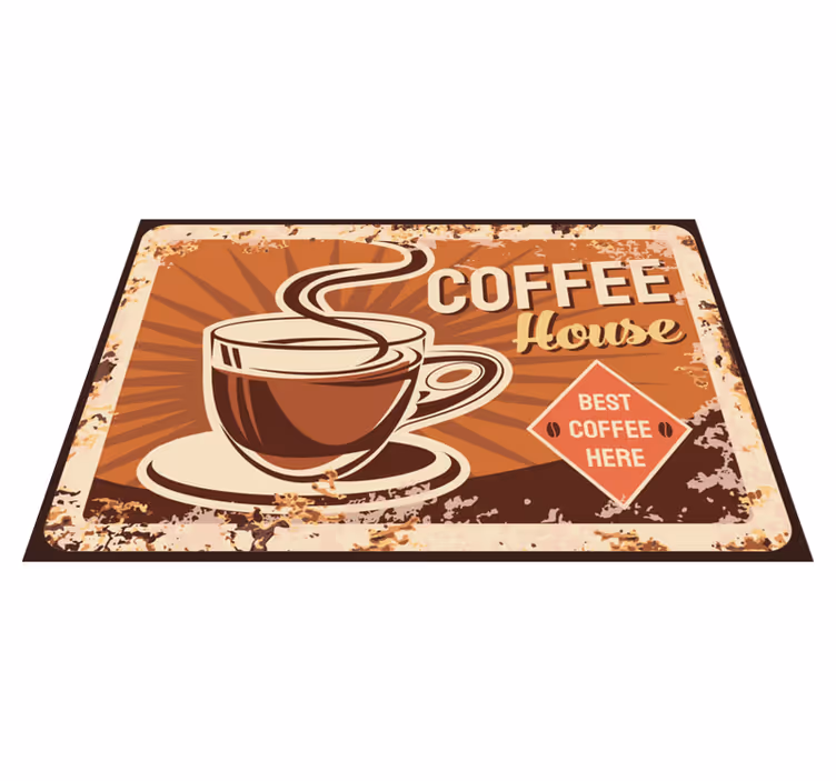 Placemat met tekst coffee house quote - TenStickers