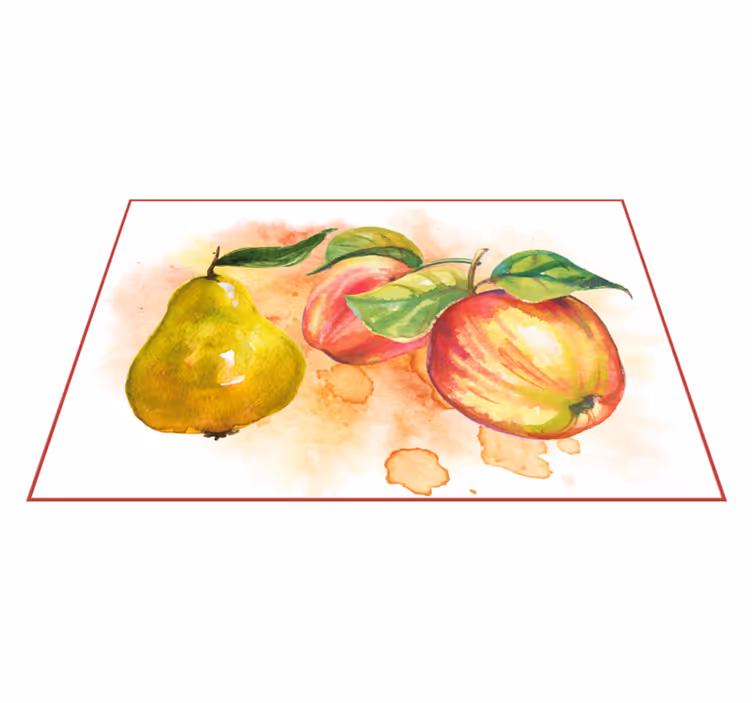 Originele placemat met aquarel fruitkunst - TenStickers