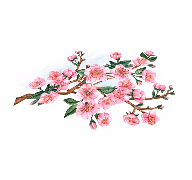 Originele placemat elegante bloemenkom - TenStickers
