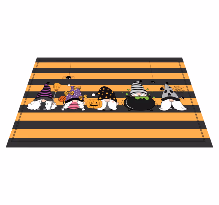 Halloween placemat gnome halloween hoeden - TenStickers
